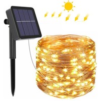 Solar Lichterkette Beleuchtung 100 Led Kupferdraht Party Garten AußEn Deko