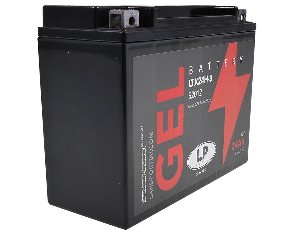 Batterie LANDPORT LTX24H-3 Gel 12V 24Ah passt für HD FLHR 1340 FLT FLTC Honda GL - Bild 2 von 4