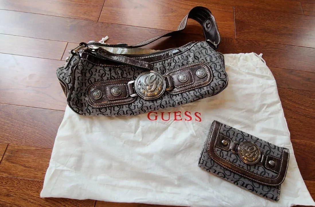 Guess handbag and sales wallet set