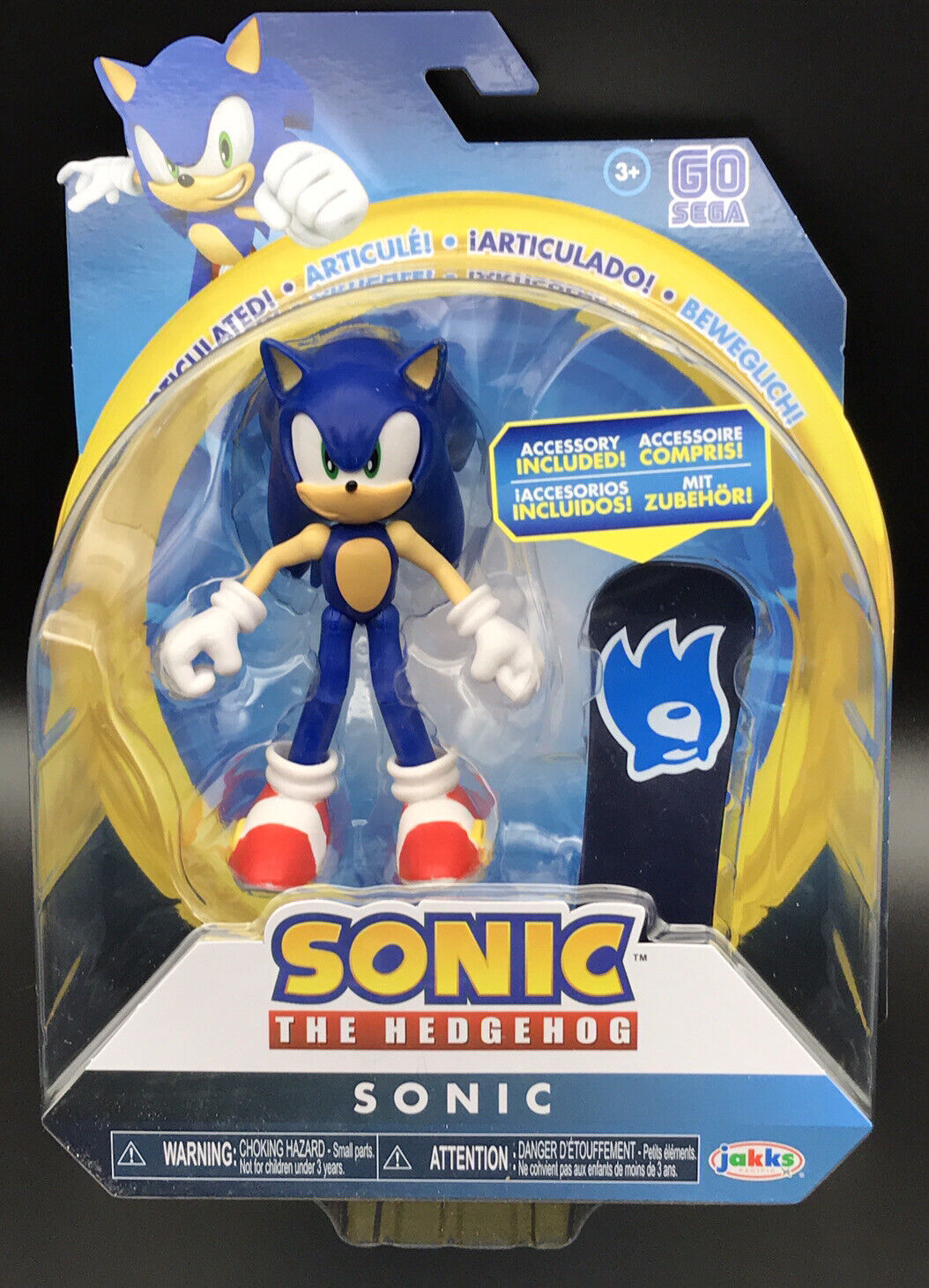 Bonecos Sonic The Hedgehog F00662 - Sonic com Prancha de Snowboard