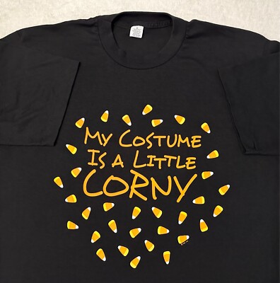 Vintage 1980s 80s Halloween Candy Corn Costume Satire Funny T-Shirt, L XL NEW
