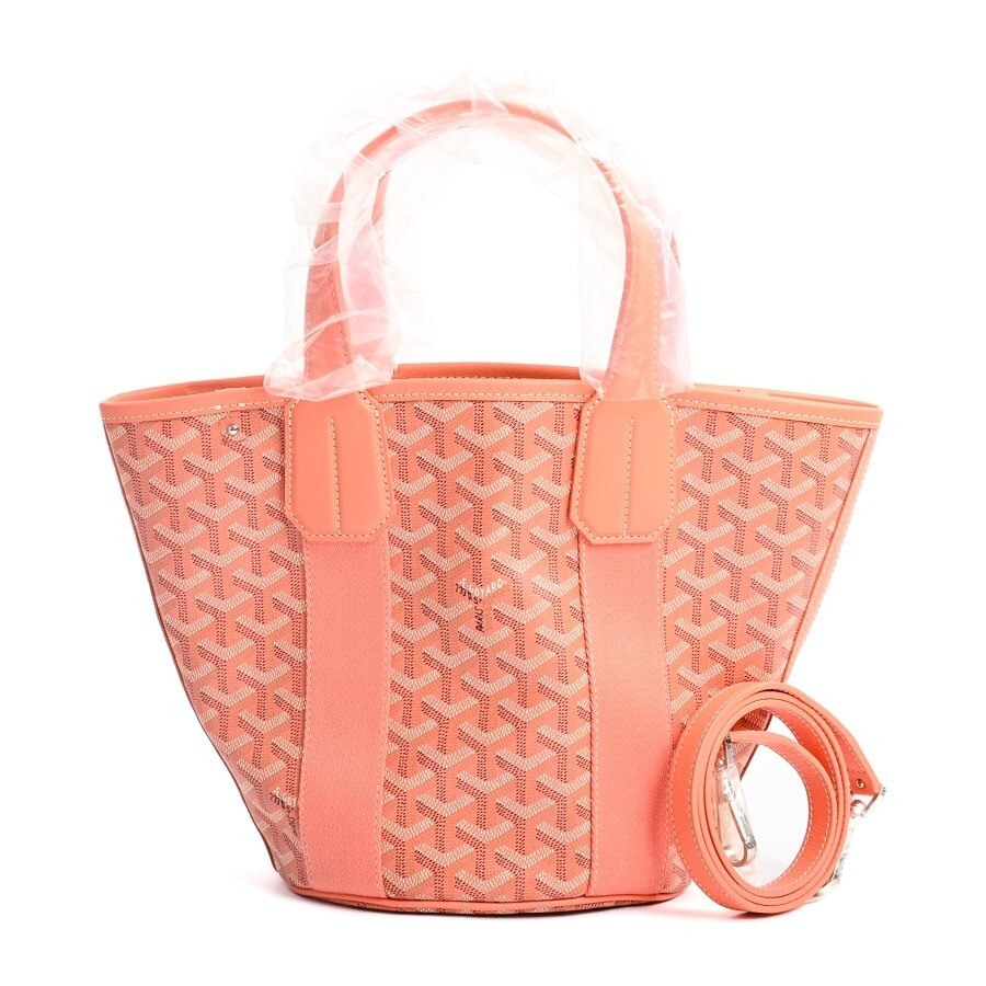 GOYARD Belhara PM 2-Way Tote Bag in Coral Coated Canvas Authentic Luxury