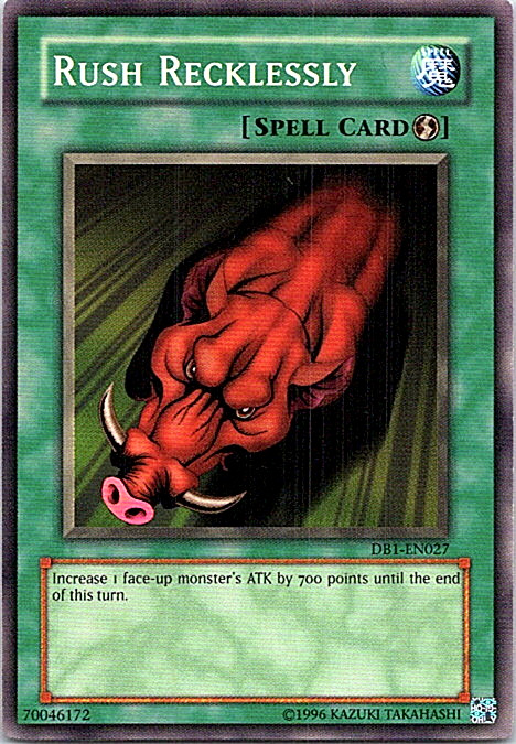 Rush Recklessly DB1-EN027 Yu-Gi-Oh! Card Light Play Unlimited 