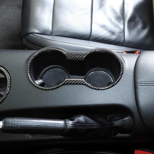 Getränkehalter Innen Abdeckung Trim für Ford Mustang 2015-2024 Kohlefaser - Bild 11 von 11