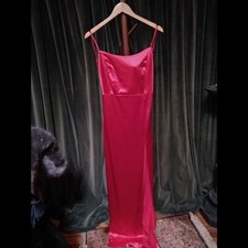 Vintage Windsor Y2k Red Satin Sexy and Sassy Slip Dress Size Large