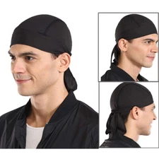 Black Scarf Headband Bandana Pirate Head Mountain Quick-Dry Bicycle Hat Unisex