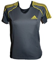 Damen G79161 Adidas Shirt T-SHIRT Grau Gelb Rsp Ss Tee Laufshirt Shirt Gr. 38