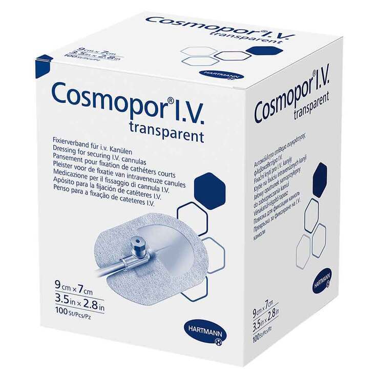 Cosmopor® I.V. transparent Fixierverband 7x9 cm steril · 100 St · PZN 15622109