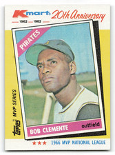 1982 Topps Kmart 20th Anniversary #10 BOB CLEMENTE Pittsburgh Pirates   NICE !!!