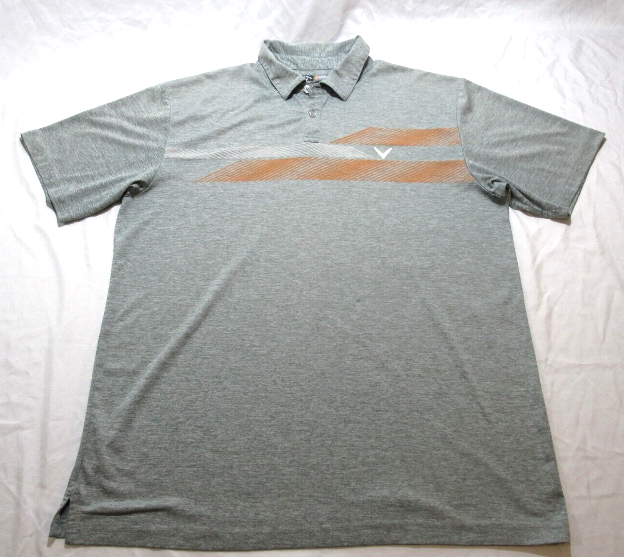 Callaway Mens XL Gray Opti Dri Fit Golf Polo Short Sleeve Shirt-image