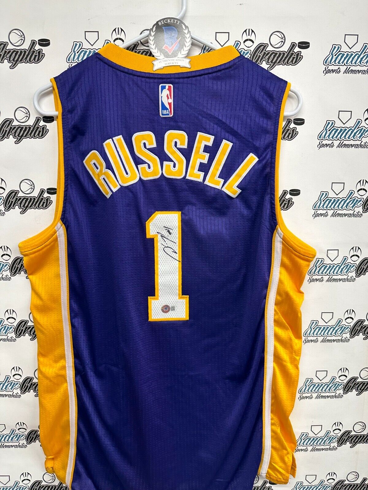 d angelo russell signed jersey