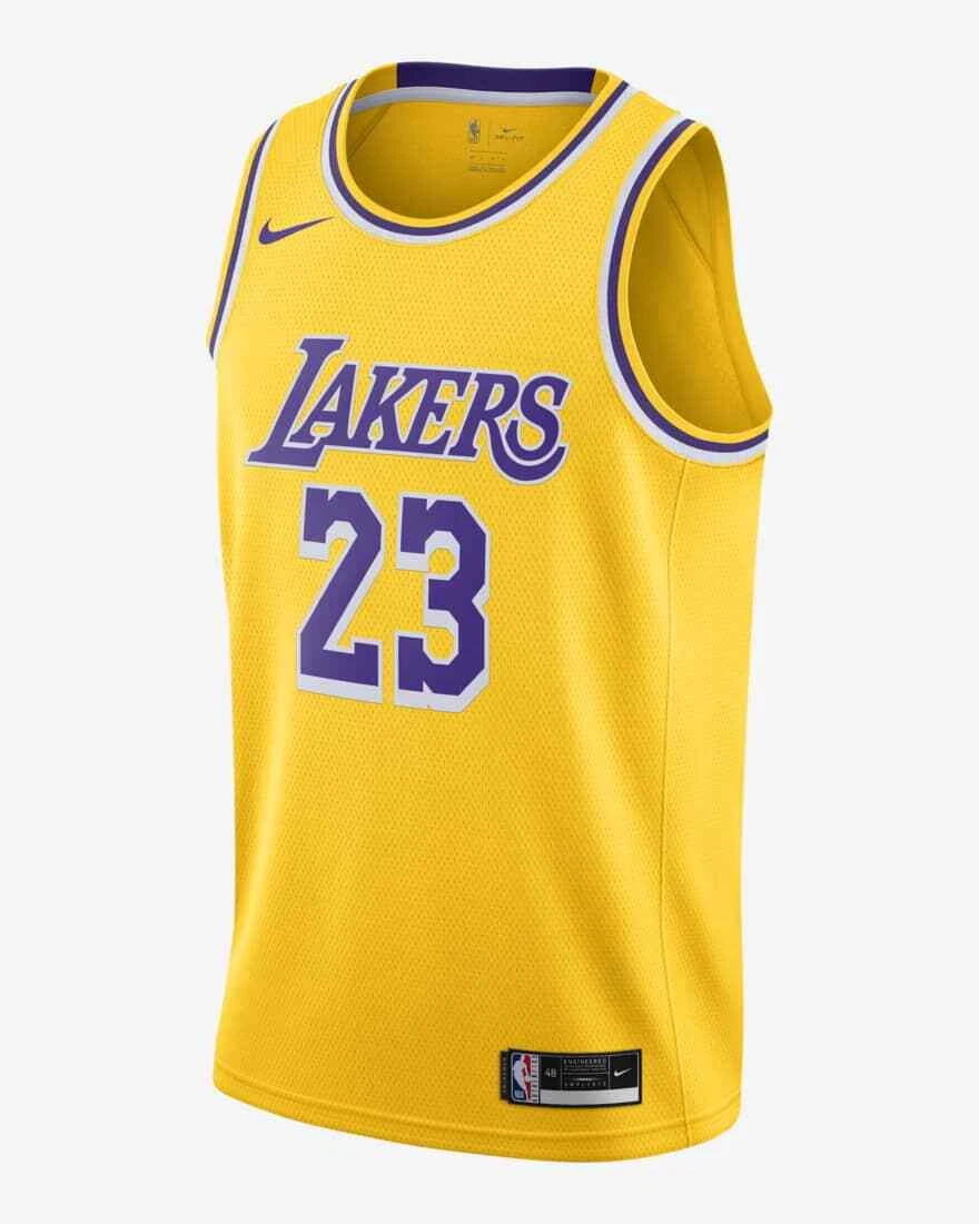 $110 NEW Men's Nike Lebron James LA Lakers Swingman Home Jersey  CW3669-734 S/40