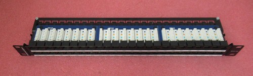 HellermannTyton CAT6 Unshielded 48 Port 1U Right Angled RJ45 Patch Panel Black - Photo 5/11