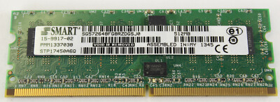 Lot of 9 SMART 15-9917-02 512 MB DDR 2 SODIMM ECC REG RAM