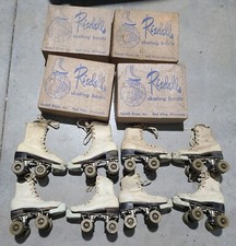 Vintage Riedell Youth Roller Skates Blades Mixed Lot Of 4 With Boxes