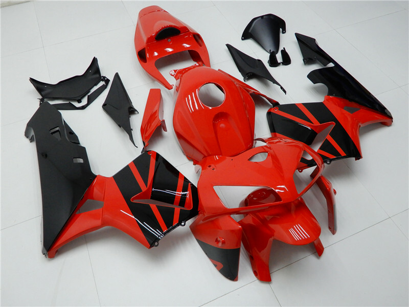 2005-2006 Honda CBR600RR Rear Fairing Red Black Plastic ABS s004v