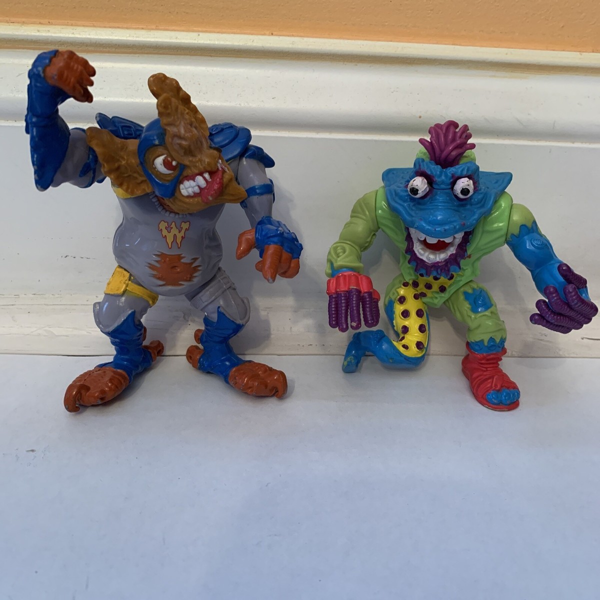 Vintage 1990-91 TMNT Unsanitation Dept Kevin Eastman WYRM 2 Pair