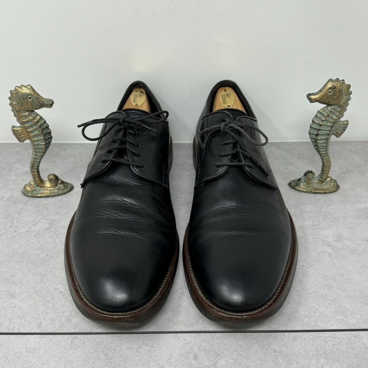 To Boot New York Mens Black Leather Lace-Up Dress Shoes Chamberlain Black One-Piece Lace-Up Balmoral main image 4