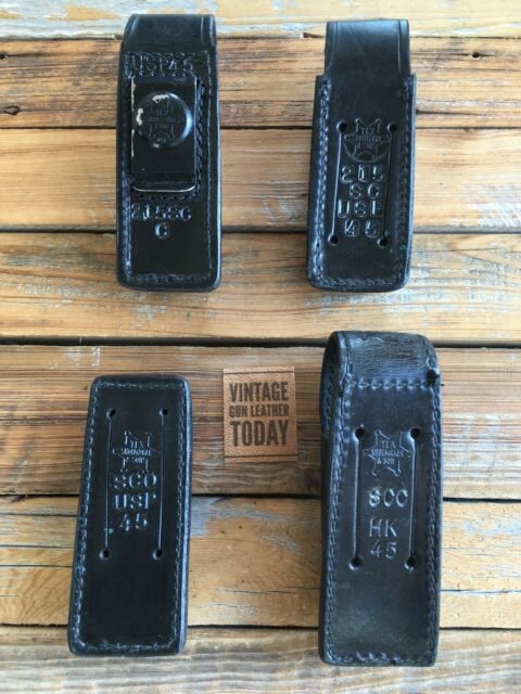 TEX SHOEMAKER ショットシェルポウチ Tex Shoemaker Black Leather Single Magazine Carrier For HK USP .45