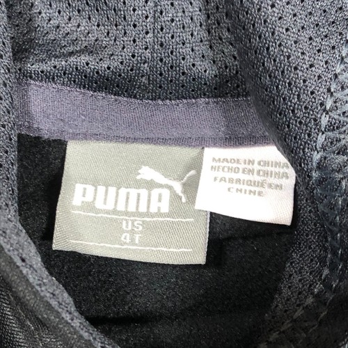 PUMA Boys' Size 4 Black Graphic Long Sleeve Hoodie With Pockets K2 - Picture 4 of 9