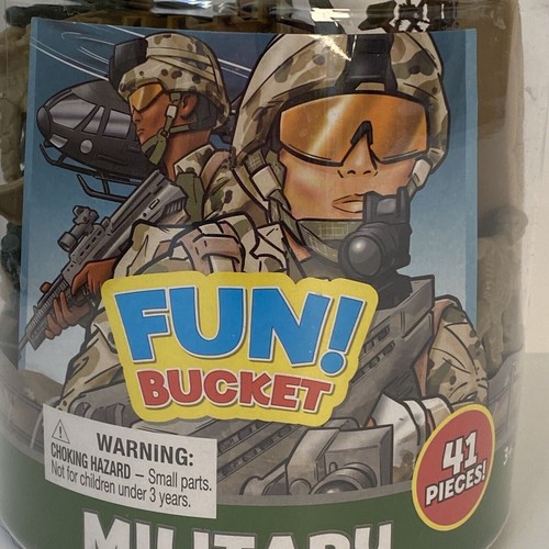 Plastik Militär Armee Männer Soldaten mit Zubehör Fun Eimer 41 Teile NEU Alter3+ - Bild 6 von 6