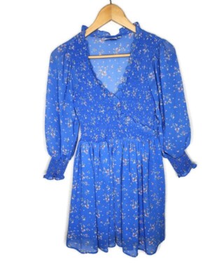 ASOS DESIGN Mini Smock Dress in Blue Floral Size 4 | eBay ASOS DESIGN Mini Smock Dress in Blue Floral Size 4 | eBay