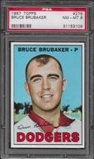 Bruce Brubaker 1967 Topps #276 PSA 8