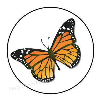 10cm car sticker decal laptop color monarch butterfly colorful round r1906