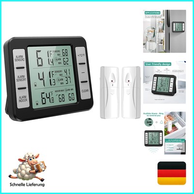 ORIA Kühlschrank Thermometer Gefrierschrank Thermometer, Kühlschrankthermomet...