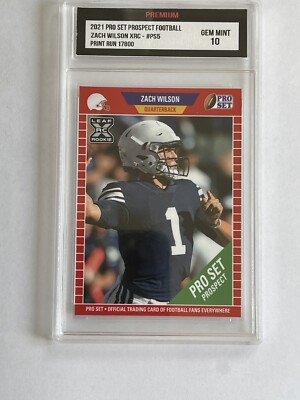 2021 LEAF PRO SET XRC Zach Wilson Rookie RC #PS5 - GEM MINT 10 - NEW YORK JETS