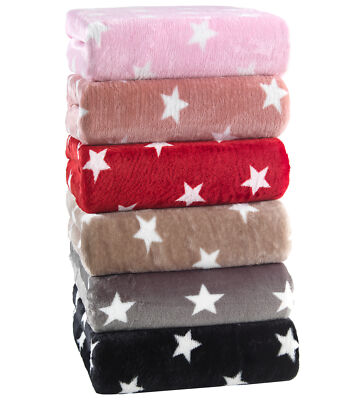 Warme Spannbettlaken Plüsch Cashmere-Touch Sterne Bettlaken Spannbetttuch Laken
