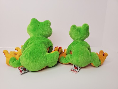 Webkinz Tree Frog and Lil Kinz Tree Frog Ganz Plush Stuffed Animal No Codes - Picture 2 of 7