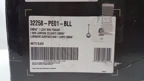 Kohler 32258-PE01-BLL Embra by Studio McGee 10" One Light Pendant Matte Black - Picture 5 of 6