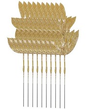 10 Pcs Wreath Making Supplies Picks Foliage for Glitter Leaf Stems