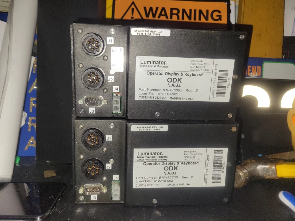 Luminator NJT Bus/CT Transit Bus ODK 3 LED Operador Pantalla Teclado Panel Usado Foto 2 de 2
