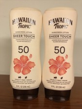 (2) Hawaiian Tropic Sheer Touch SPF 50 Sunscreen, 8 oz 12/2026+ 1.69 per gallon