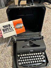Royal Aristocrat Vintage Portable Manual Typewriter, Steel, With Case thumbnail