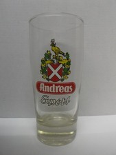 "Andreas Export" Hagen - &auml;lteres Brauereiglas -  0,2  in alter kursiver Schrift