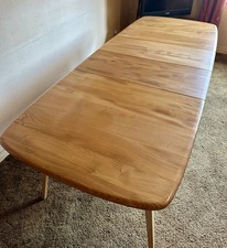 Vintage Ercol Blonde grand Windsor Extending Plank Dining Table Seats 8-10
