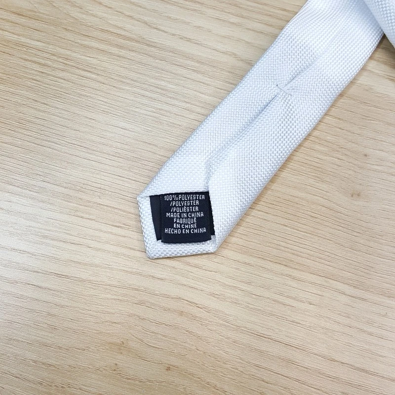 Corbata de cuello PERRY ELLIS para hombre blanca lisa texturizada moderna clásica Foto 4 de 4