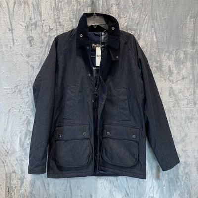 Barbour Men's Jacket Coat M Winter Bedale Waterproof Navy Quilted Corduroy