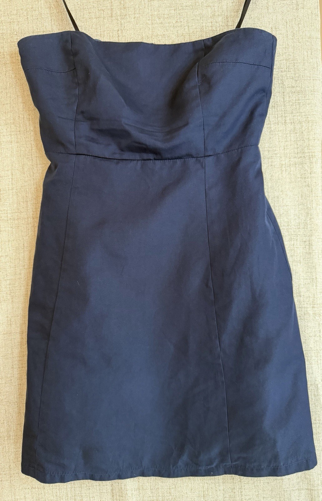 J.Crew Navy Blue Strapless Sweetheart A-Line Mini Dress Women Size 6