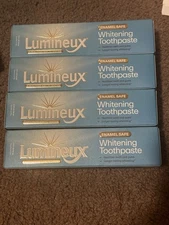 Lot of 4 Lumineux Whitening Toothpaste 3.75oz flouride free, Premium ingredients