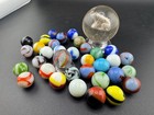 ANTIQUE MARBLE LOT-35 MIXED MARBLES- LARGE BEAR SULPHIDE, SWIRL AND MACHINE MADE — photo 9