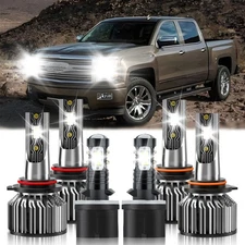For Chevrolet Silverado 3500 2001-2002 LED Headlight Fog Light High/Low Bulb