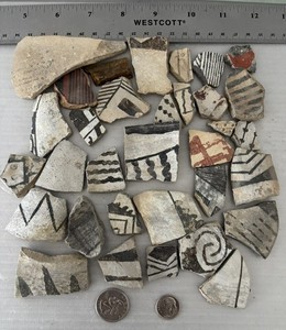 30+ Ancient Anasazi Native American Pottery Shards Arizona L8-D FREE SHIP