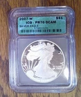 2007-W Proof American Silver Eagle ICG PR70 DCAM (161)