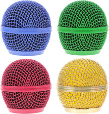 4Pcs Microphone Mesh Grill: Metal Microphone Grille Replacement Microphone Grill