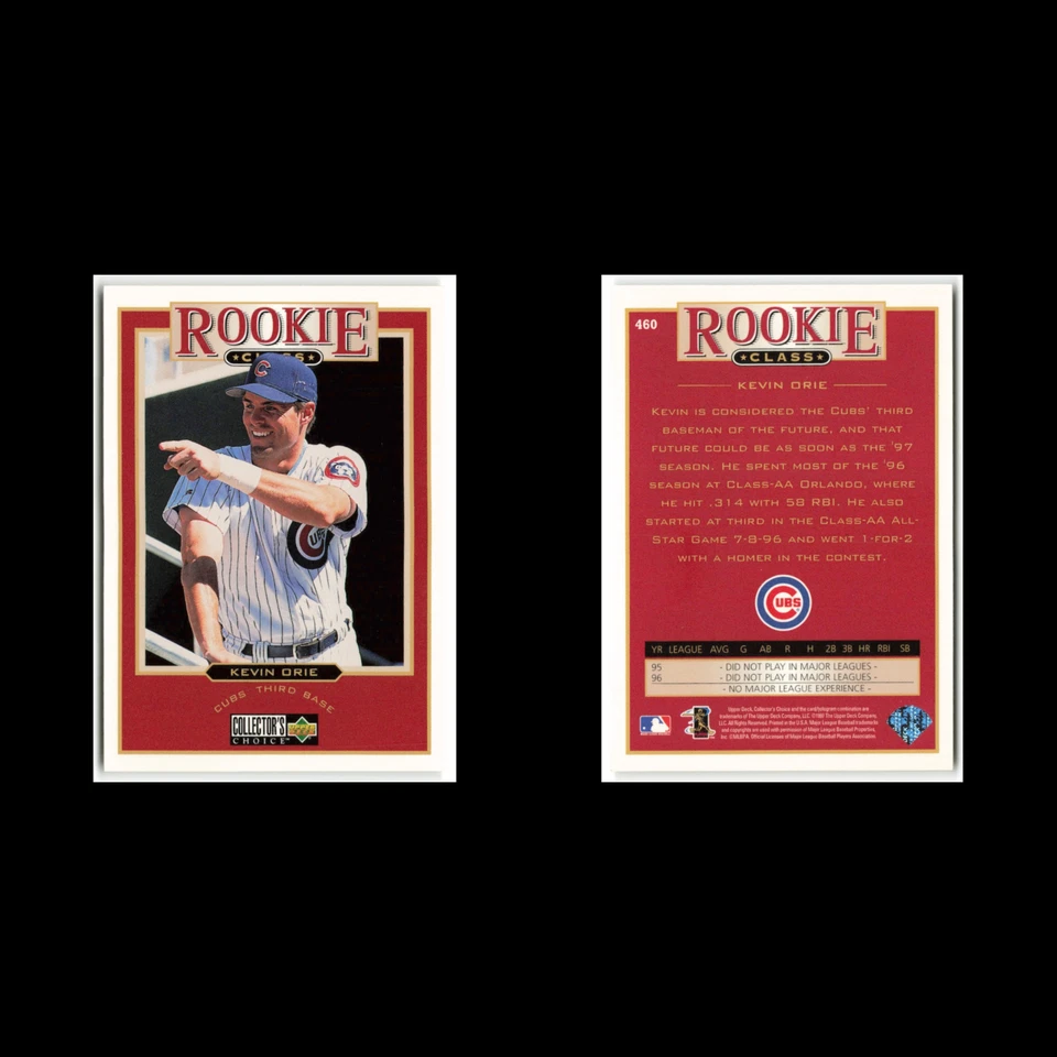 Kevin Orie Rookie #460 1997 Collectors Choice Chicago Cubs Baseball Card MLB NM - Image 3 of 3