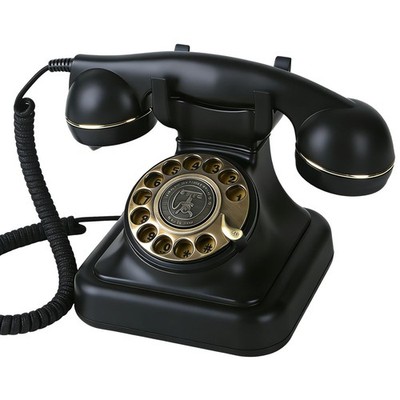 Vintage Rotary Dial Phone - Retro Landline Speaker, Antique 1930s